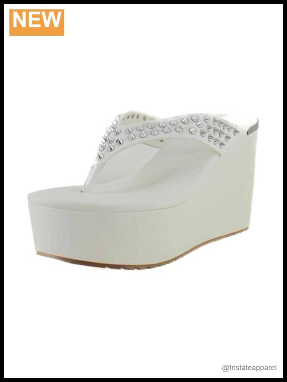 DKNY Tina Stud Platform Wedge Peep Toe Ankle Strap Sandals Slip On